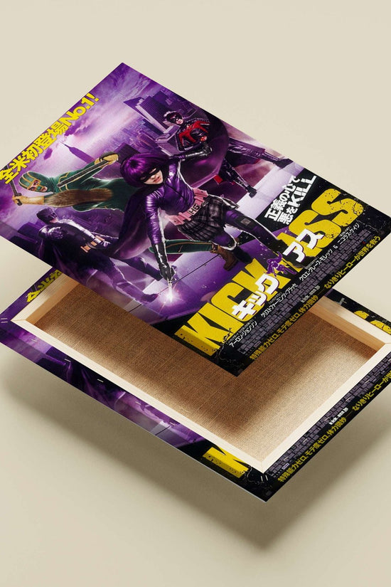 Characters from the "Kick-Ass" franchise (specifically Kick-Ass, Hit-Girl, and Green Lantern parody) Main Subject: