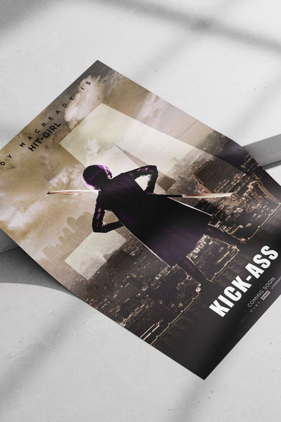 Mindy Macready as Hit-Girl from Kick-Ass Main Subject: Mindy Macready as Hit-Girl from Kick-Ass Matte poster print —