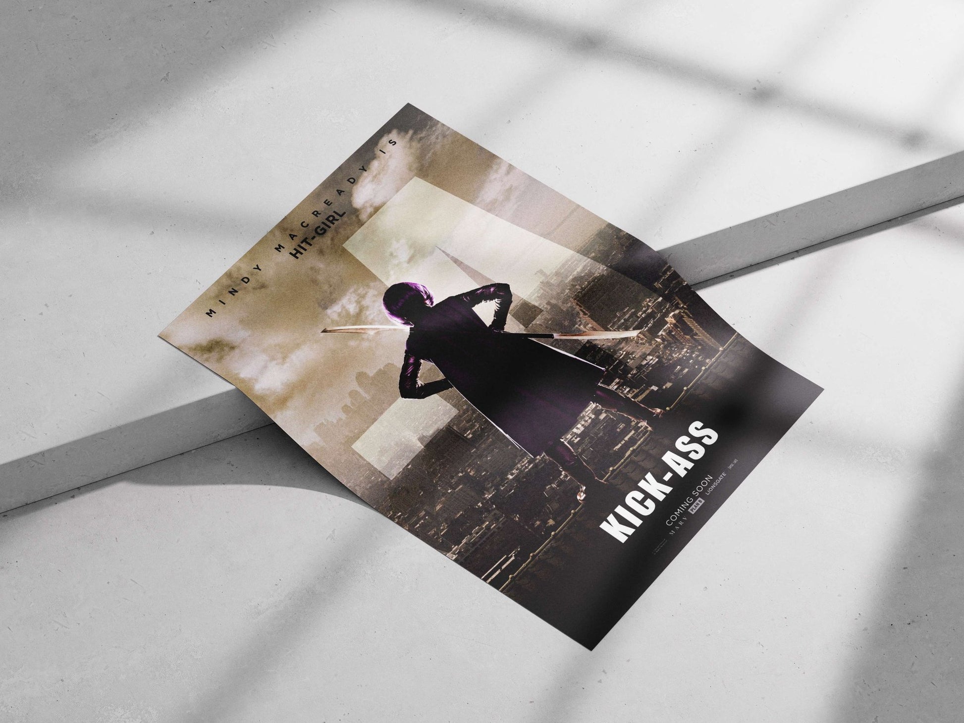 Mindy Macready as Hit-Girl from Kick-Ass Main Subject: Mindy Macready as Hit-Girl from Kick-Ass Matte poster print —