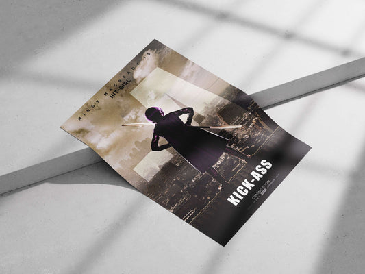 Mindy Macready as Hit-Girl from Kick-Ass Main Subject: Mindy Macready as Hit-Girl from Kick-Ass Matte poster print —
