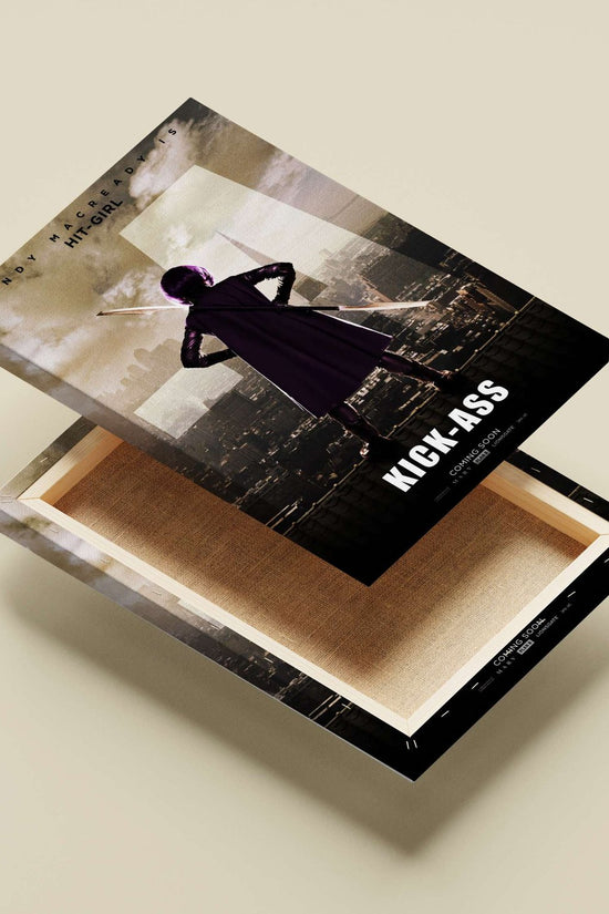 Mindy Macready as Hit-Girl from Kick-Ass Main Subject: Mindy Macready as Hit-Girl from Kick-Ass Canvas wall art — Superhero