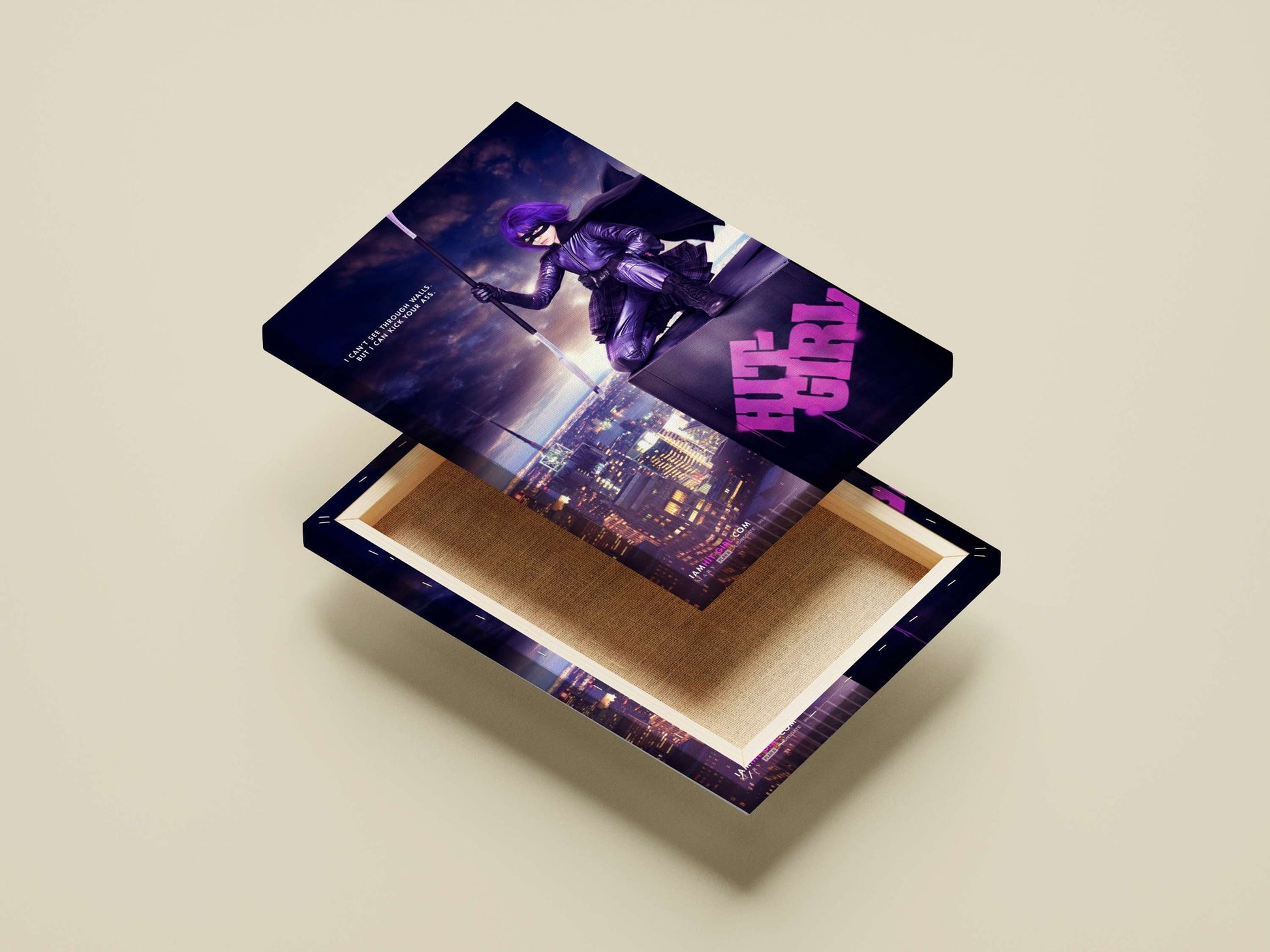 Hit-Girl (from the Kick-Ass franchise) Main Subject: Hit-Girl (from the Kick-Ass franchise) Canvas wall art — Superhero wall