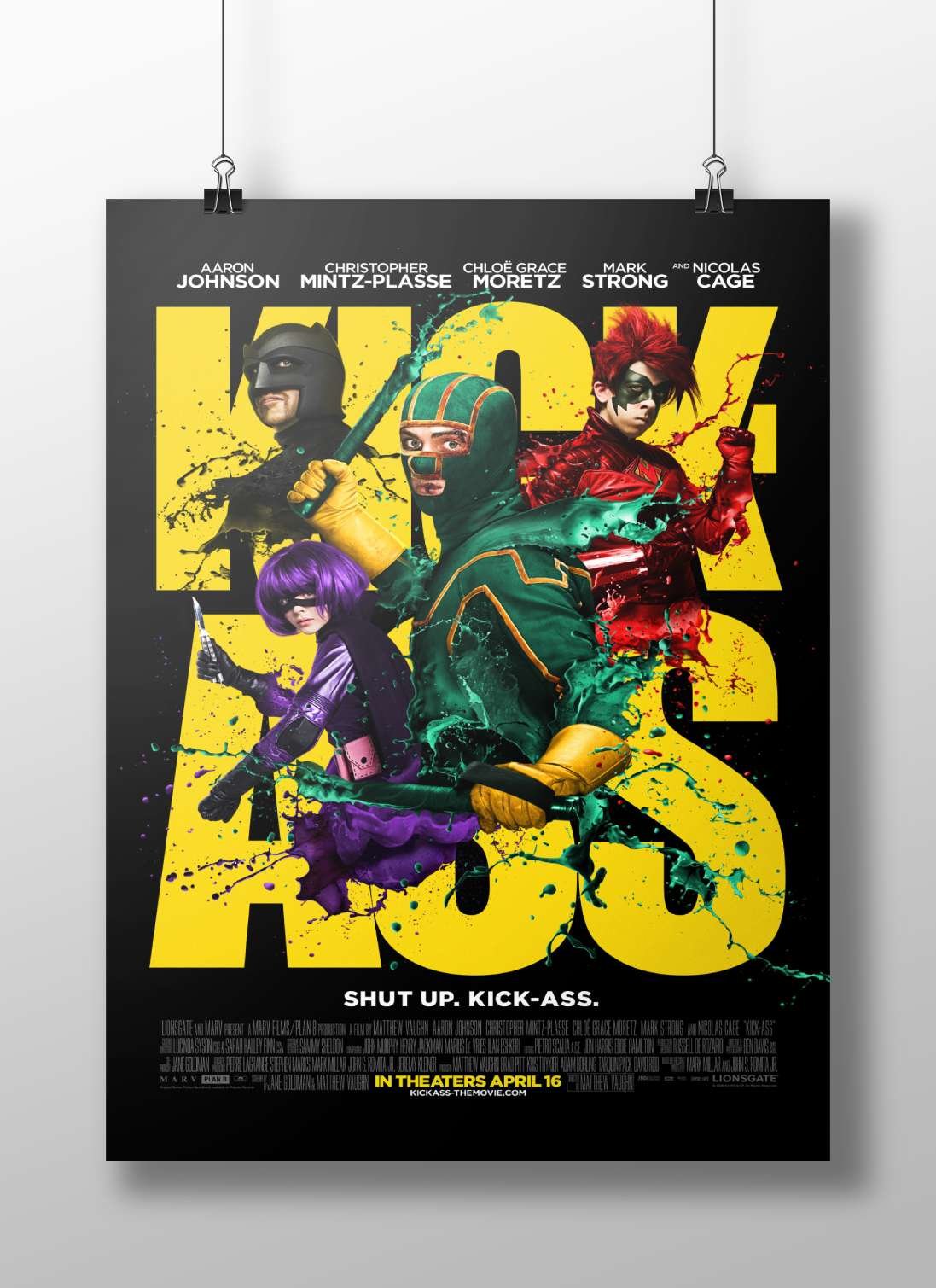 Kick-Ass franchise (2010 film) Main Subject: Kick-Ass franchise (2010 film) Matte BoizzBoard rigid print — Bollywood wall
