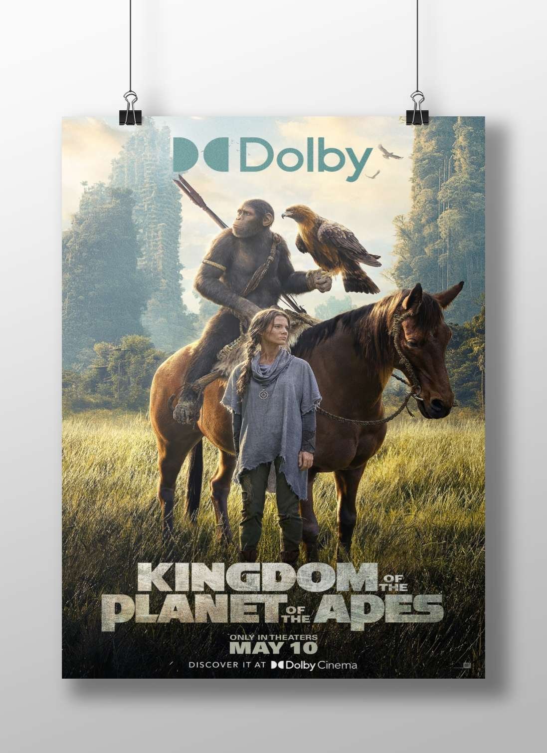 Kingdom of the Planet of the Apes (2024) movie poster from the Planet of the Apes franchise. Main Subject: Kingdom of the
