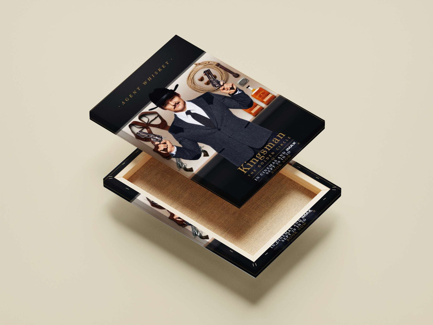 Agent Whiskey from Kingsman: The Golden Circle Main Subject: Agent Whiskey from Kingsman: The Golden Circle Canvas wall art
