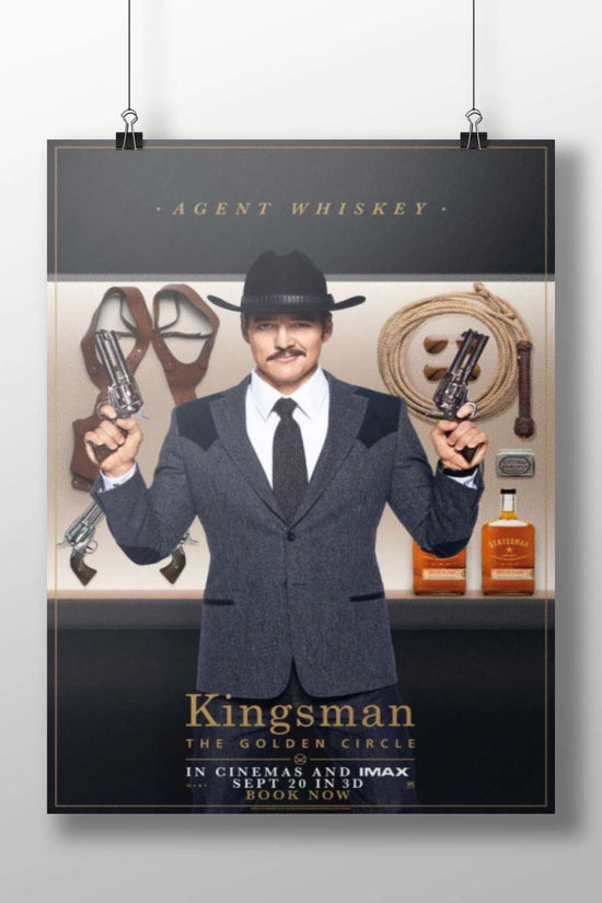 Agent Whiskey from Kingsman: The Golden Circle Main Subject: Agent Whiskey from Kingsman: The Golden Circle Matte BoizzBoard