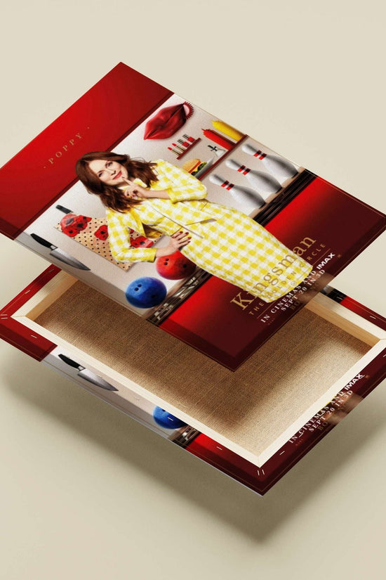 Poppy from Kingsman: The Golden Circle Main Subject: Poppy from Kingsman: The Golden Circle Canvas wall art — Superhero wall