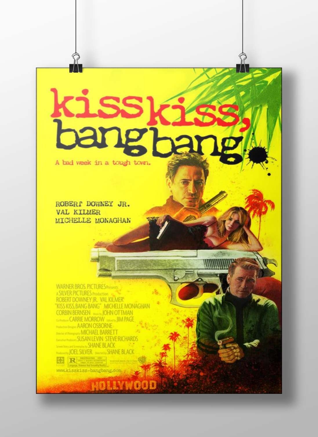 Kiss Kiss, Bang Bang movie poster Main Subject: Kiss Kiss, Bang Bang movie poster Matte BoizzBoard rigid print — Bollywood