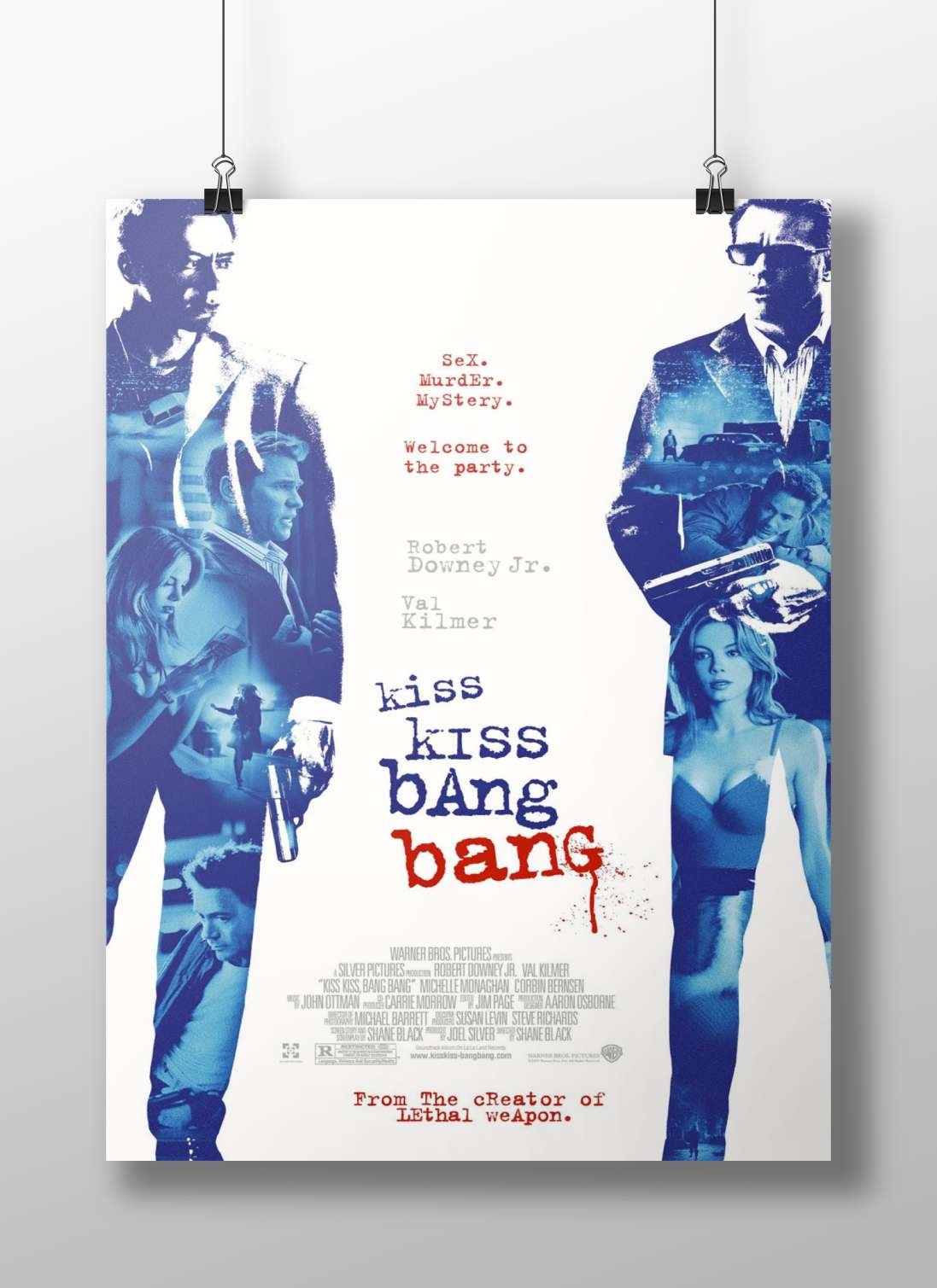 The movie "Kiss Kiss Bang Bang" starring Robert Downey Jr. and Val Kilmer. Main Subject: The movie "Kiss Kiss Bang Bang"