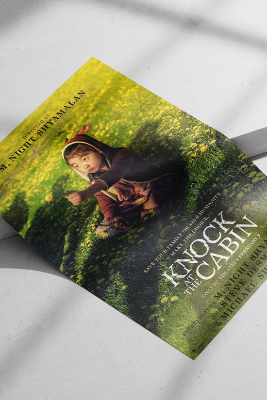 Knock at the Cabin (the film title) Main Subject: Knock at the Cabin (the film title) Matte poster print — Bollywood wall