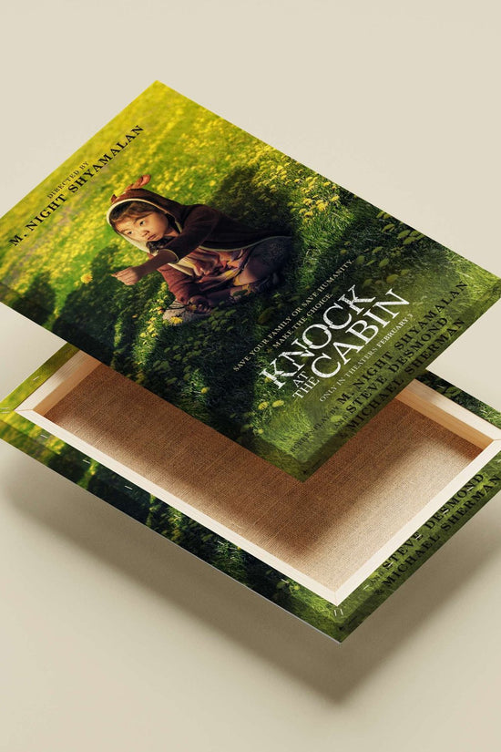 Knock at the Cabin (the film title) Main Subject: Knock at the Cabin (the film title) Canvas wall art — Bollywood wall art