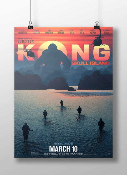 Kong (from King Kong franchise) and Skull Island (as per the title "KONG SKULL ISLAND") Main Subject: Kong (from King Kong