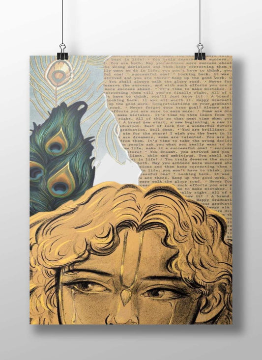 Shiva (Hindu deity with peacock feathers and third eye) Main Subject: Shiva (Hindu deity with peacock feathers and third