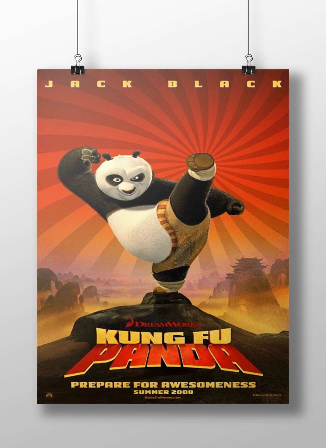 Po, the protagonist from the Kung Fu Panda franchise Main Subject: Po, the protagonist from the Kung Fu Panda franchise