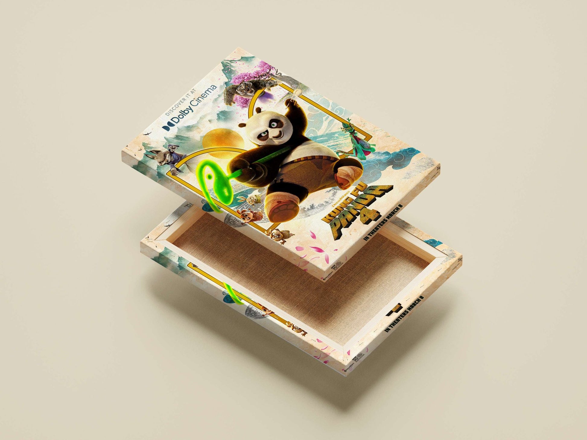 Kung Fu Panda 4 (DreamWorks franchise) Main Subject: Kung Fu Panda 4 (DreamWorks franchise) Canvas wall art — Anime wall art