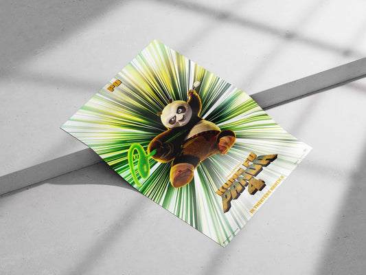 Po (Kung Fu Panda 4 franchise character) Main Subject: Po (Kung Fu Panda 4 franchise character) Matte poster print — Anime