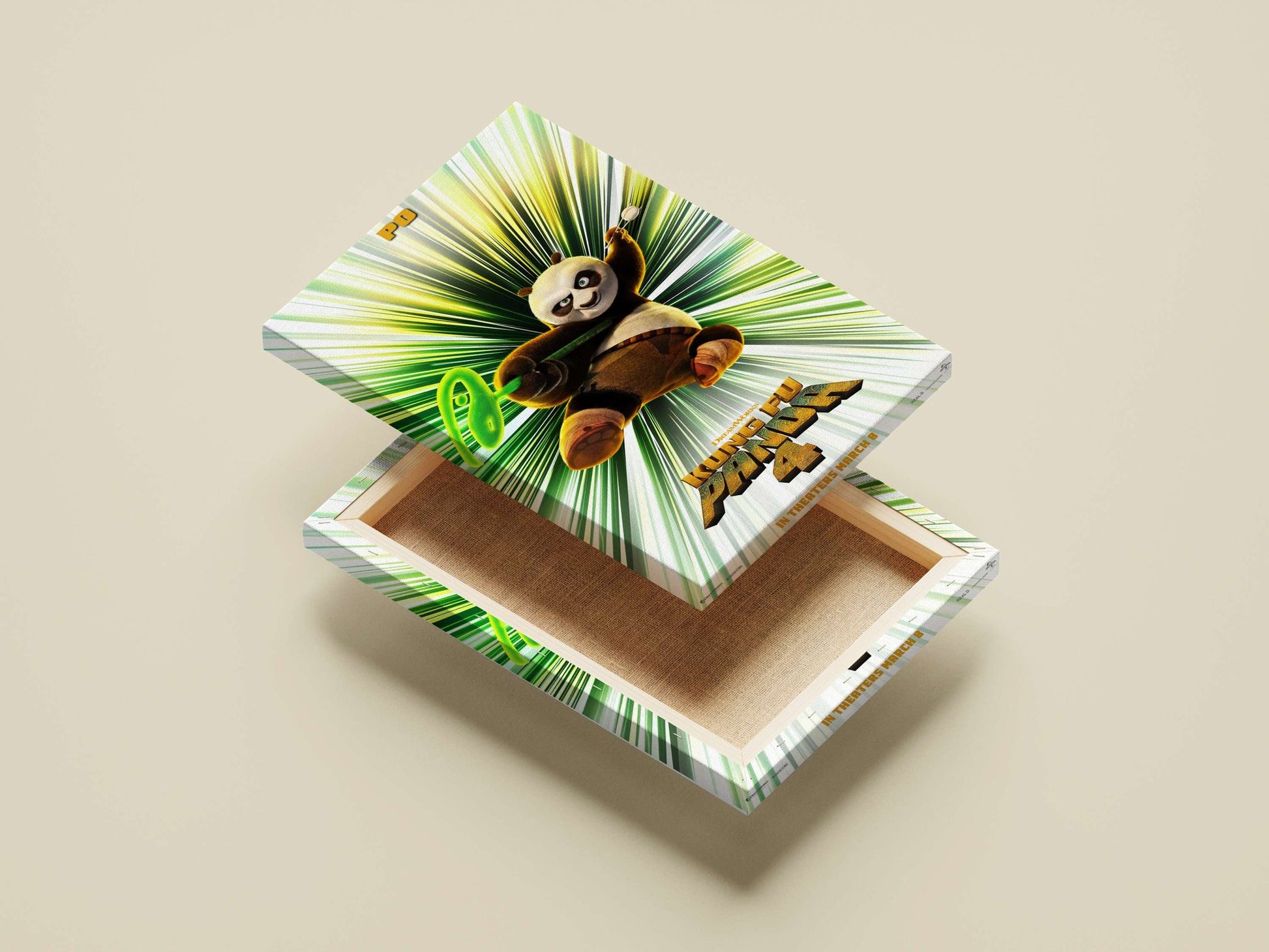 Po (Kung Fu Panda 4 franchise character) Main Subject: Po (Kung Fu Panda 4 franchise character) Canvas wall art — Anime wall
