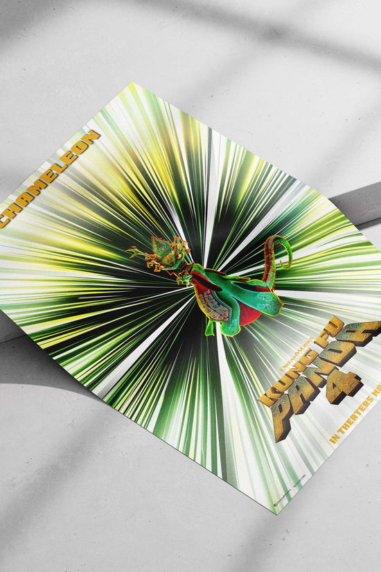 Chameleon (from Kung Fu Panda 4) Main Subject: Chameleon (from Kung Fu Panda 4) Matte poster print — Superhero wall art