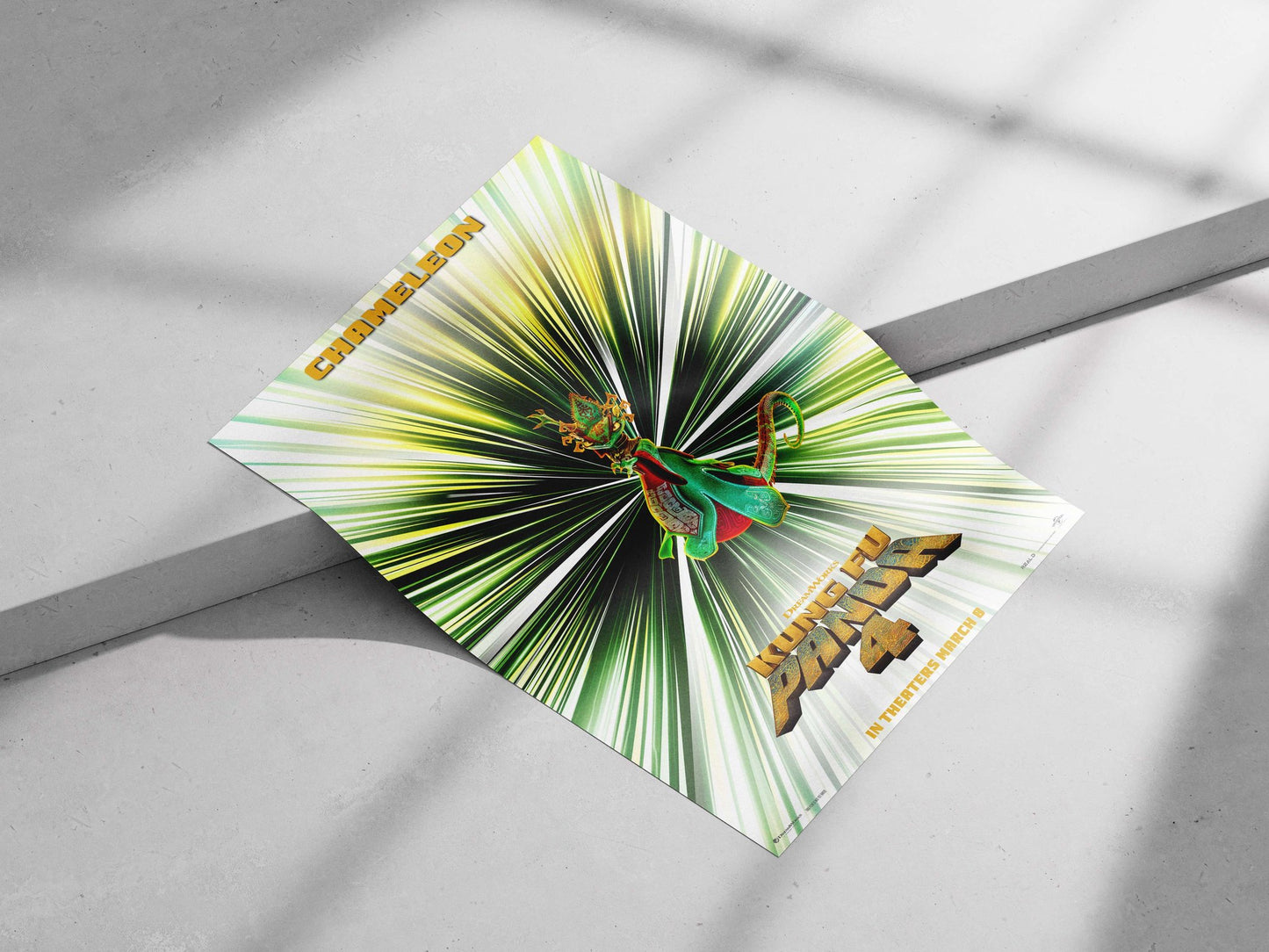 Chameleon (from Kung Fu Panda 4) Main Subject: Chameleon (from Kung Fu Panda 4) Matte poster print — Superhero wall art
