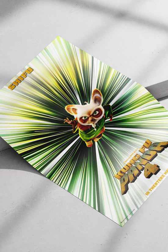 Shifu from Kung Fu Panda 4 Main Subject: Shifu from Kung Fu Panda 4 Matte poster print — Superhero wall art India |
