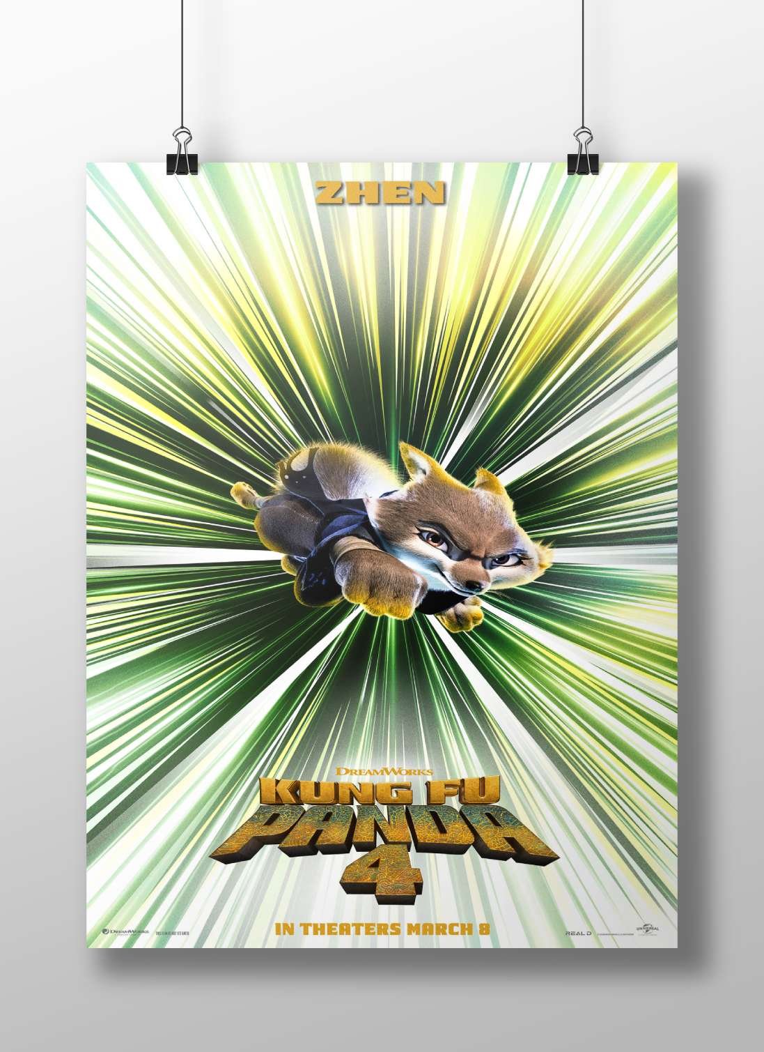 Zhen (character from Kung Fu Panda 4) Main Subject: Zhen (character from Kung Fu Panda 4) Matte BoizzBoard rigid print —