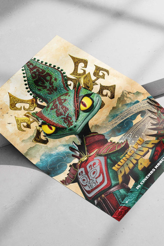 Dragon character from Kung Fu Panda 4 Main Subject: Dragon character from Kung Fu Panda 4 Matte poster print — Anime wall