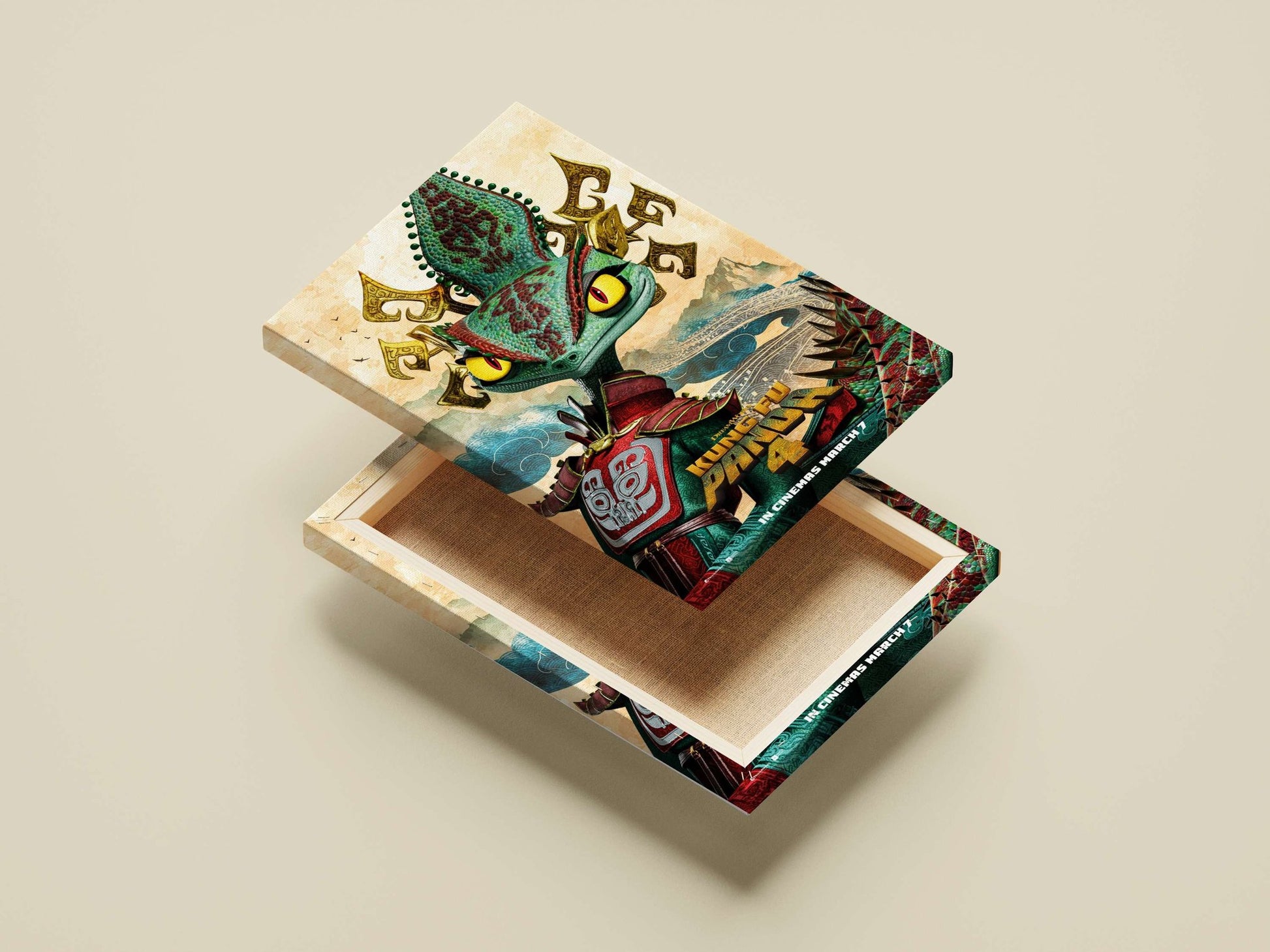 Dragon character from Kung Fu Panda 4 Main Subject: Dragon character from Kung Fu Panda 4 Canvas wall art — Anime wall art