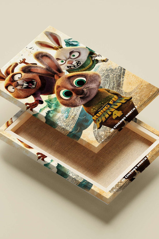 Rabbit characters from DreamWorks' Kung Fu Panda 4 Main Subject: Rabbit characters from DreamWorks' Kung Fu Panda 4 Canvas