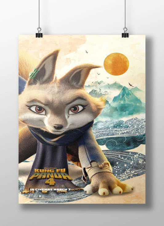 Fox character from Kung Fu Panda 4 Main Subject: Fox character from Kung Fu Panda 4 Matte BoizzBoard rigid print — Anime