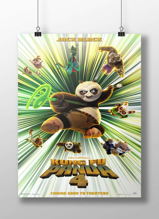 Kung Fu Panda 4 Main Subject: Kung Fu Panda 4 Matte BoizzBoard rigid print — Anime wall art India | PosterBoizz