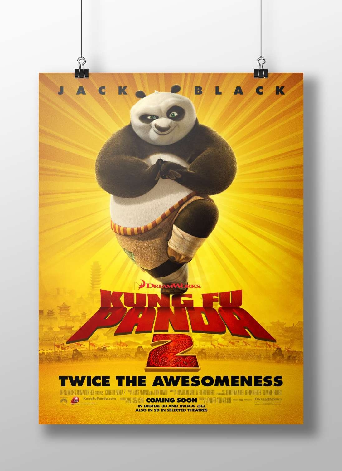 Po (from Kung Fu Panda 2) Main Subject: Po (from Kung Fu Panda 2) Matte BoizzBoard rigid print — Superhero wall art India |