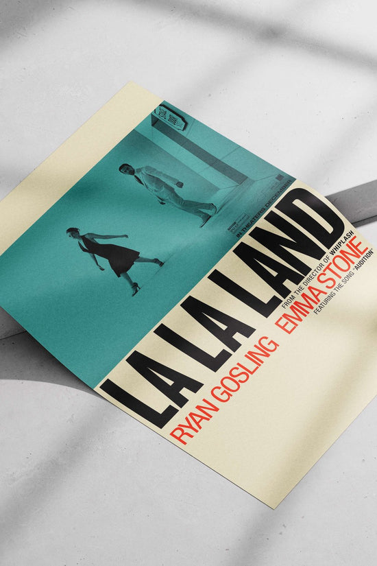 The film "La La Land" featuring Ryan Gosling and Emma Stone Main Subject: The film "La La Land" featuring Ryan Gosling and