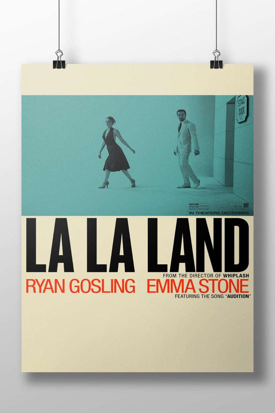 The film "La La Land" featuring Ryan Gosling and Emma Stone Main Subject: The film "La La Land" featuring Ryan Gosling and