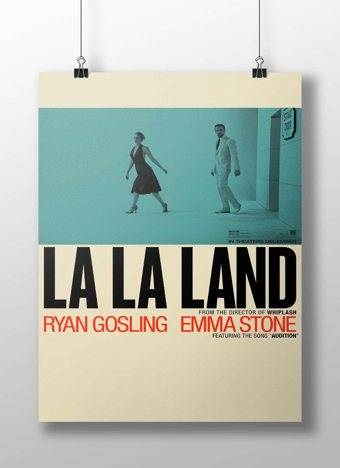 The film "La La Land" featuring Ryan Gosling and Emma Stone Main Subject: The film "La La Land" featuring Ryan Gosling and
