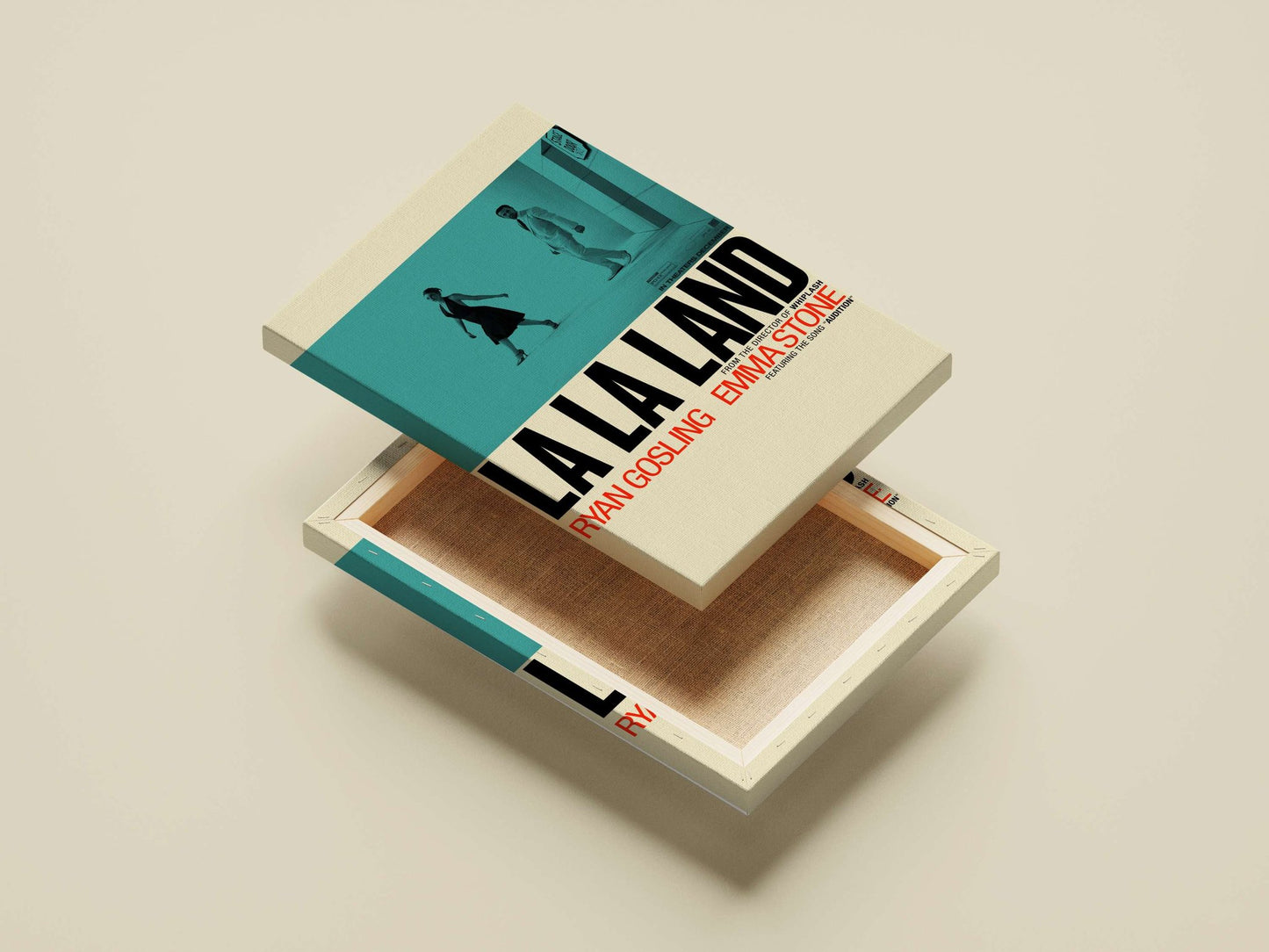 The film "La La Land" featuring Ryan Gosling and Emma Stone Main Subject: The film "La La Land" featuring Ryan Gosling and