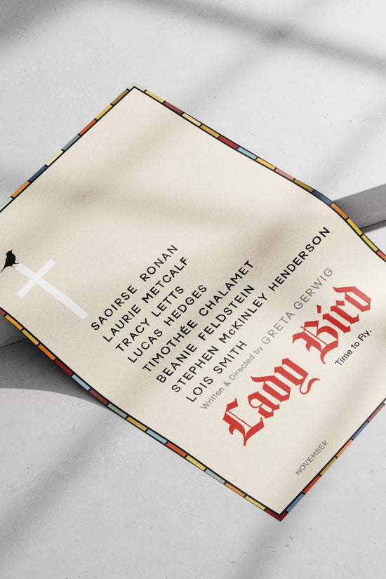 The film "Lady Bird" directed by Greta Gerwig Main Subject: The film "Lady Bird" directed by Greta Gerwig Matte poster print