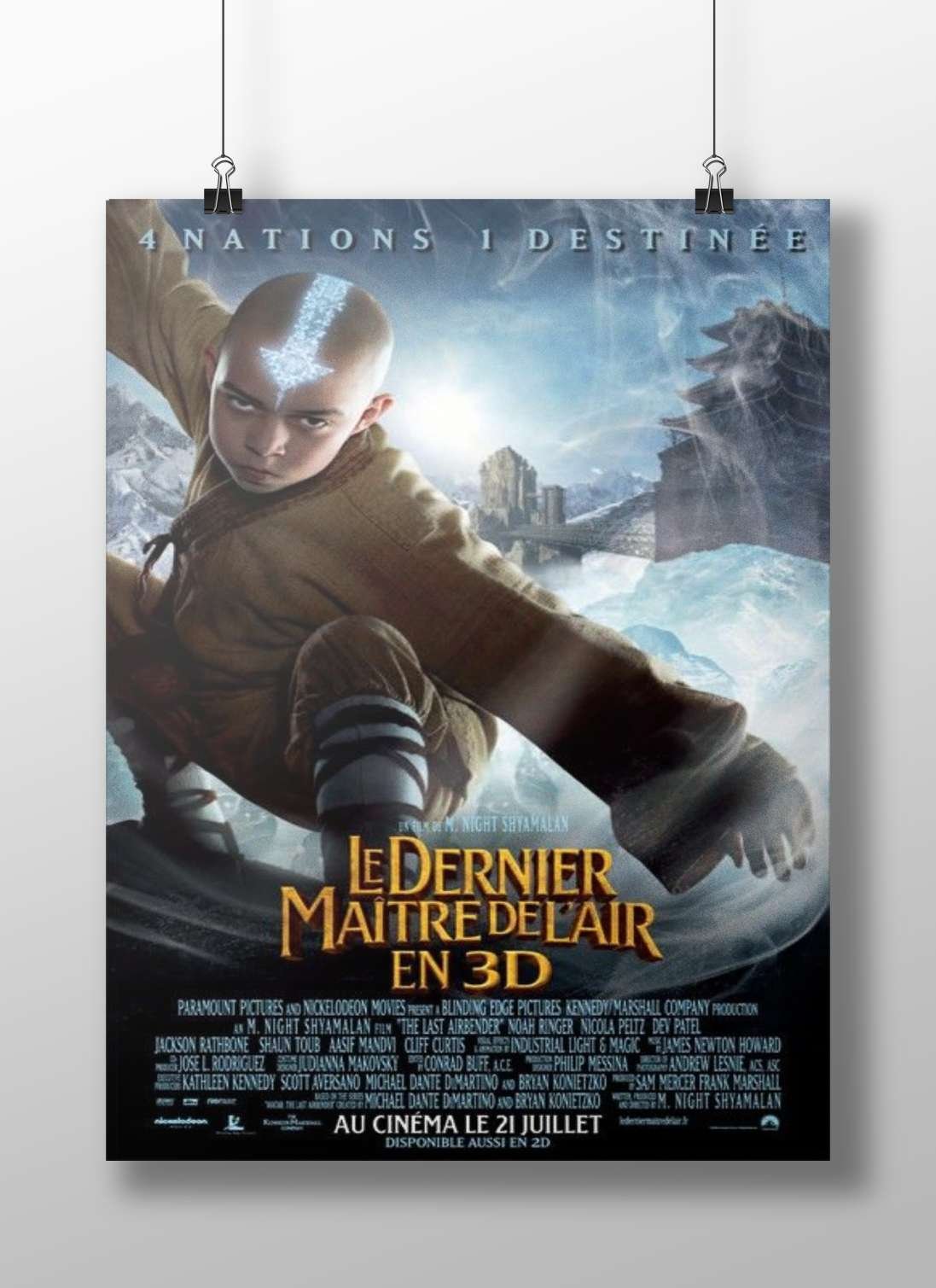 Aang (the main character) from the Avatar franchise, specifically "Le Dernier Maître de l'Air" (The Last Airbender) movie
