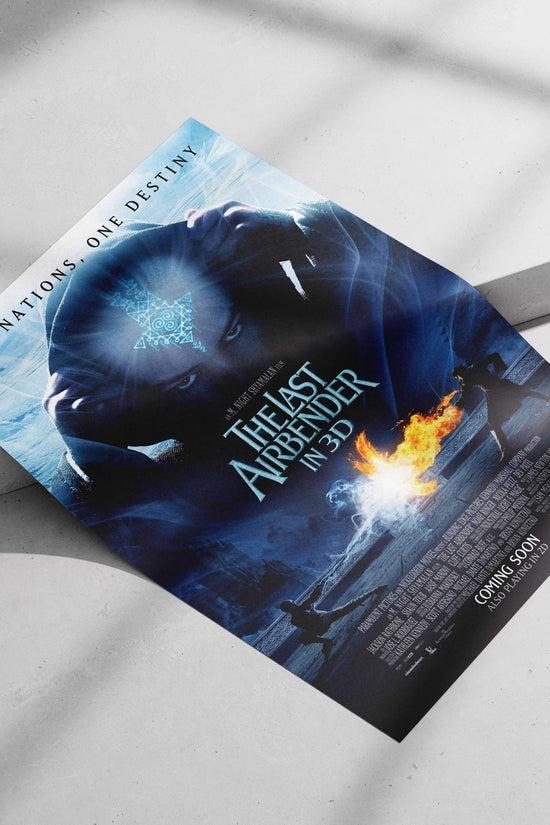 The Last Airbender (Avatar franchise) film poster, an M. Night Shyamalan production featuring Noah Ringer, Nicola Peltz, Dev