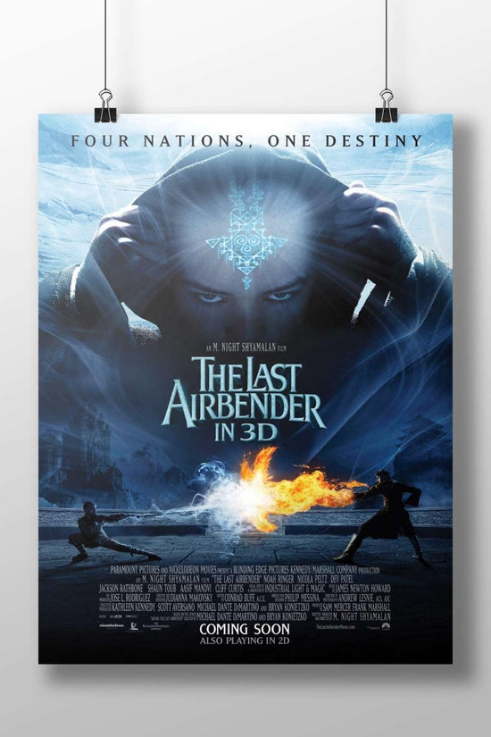 The Last Airbender (Avatar franchise) film poster, an M. Night Shyamalan production featuring Noah Ringer, Nicola Peltz, Dev