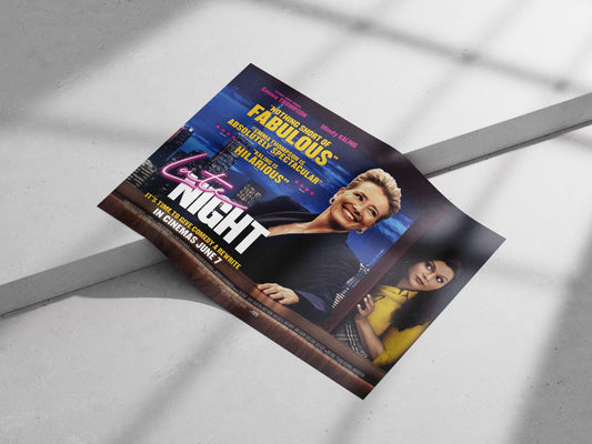 The movie "Late Night" starring Emma Thompson and Mindy Kaling. Main Subject: The movie "Late Night" starring Emma Thompson
