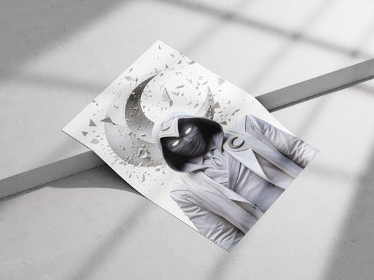 Moon Knight (Marvel Comics character) Main Subject: Moon Knight (Marvel Comics character) Matte poster print — Superhero
