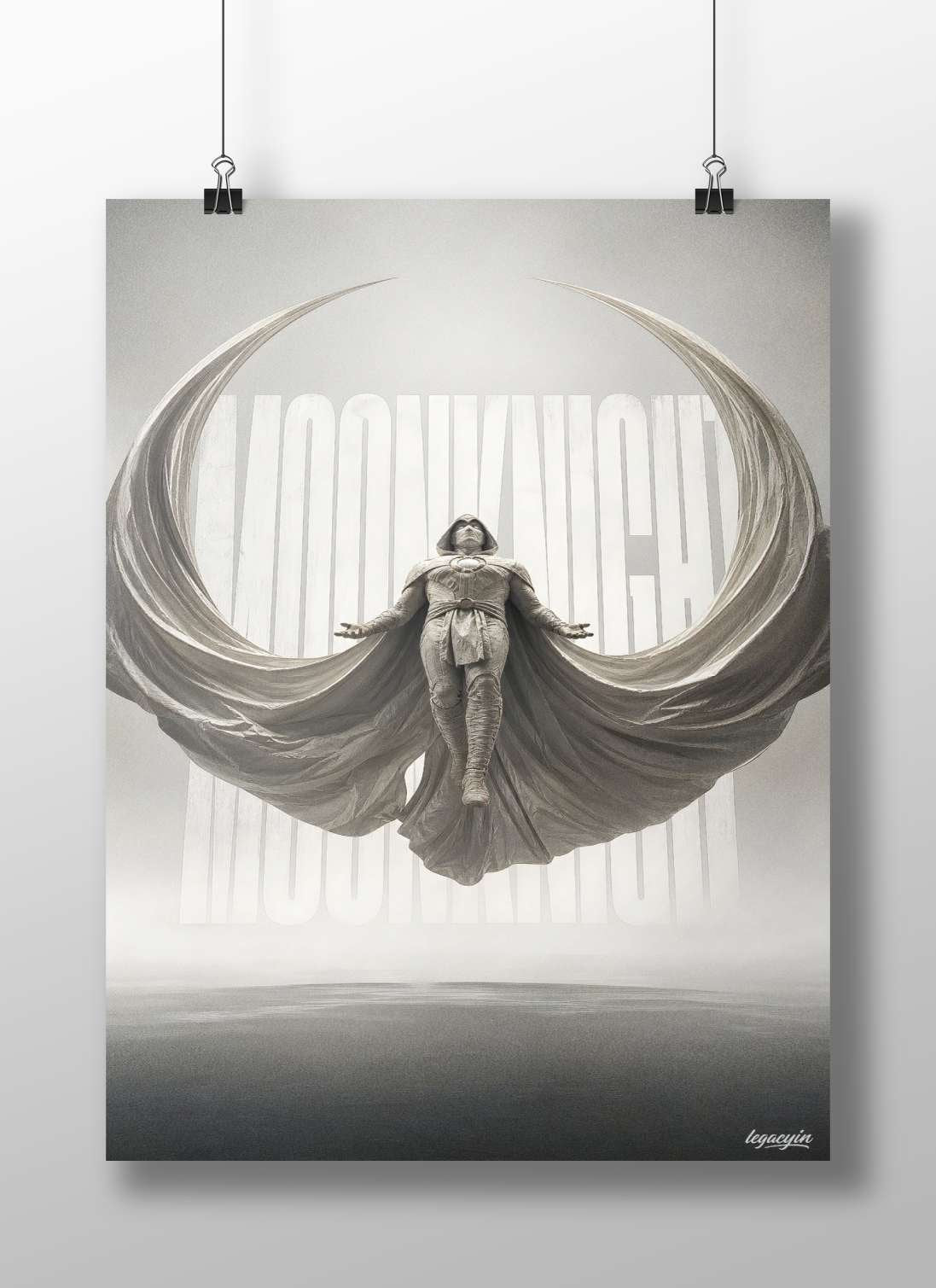 Moon Knight (Marvel Comics character) Main Subject: Moon Knight (Marvel Comics character) Matte BoizzBoard rigid print —
