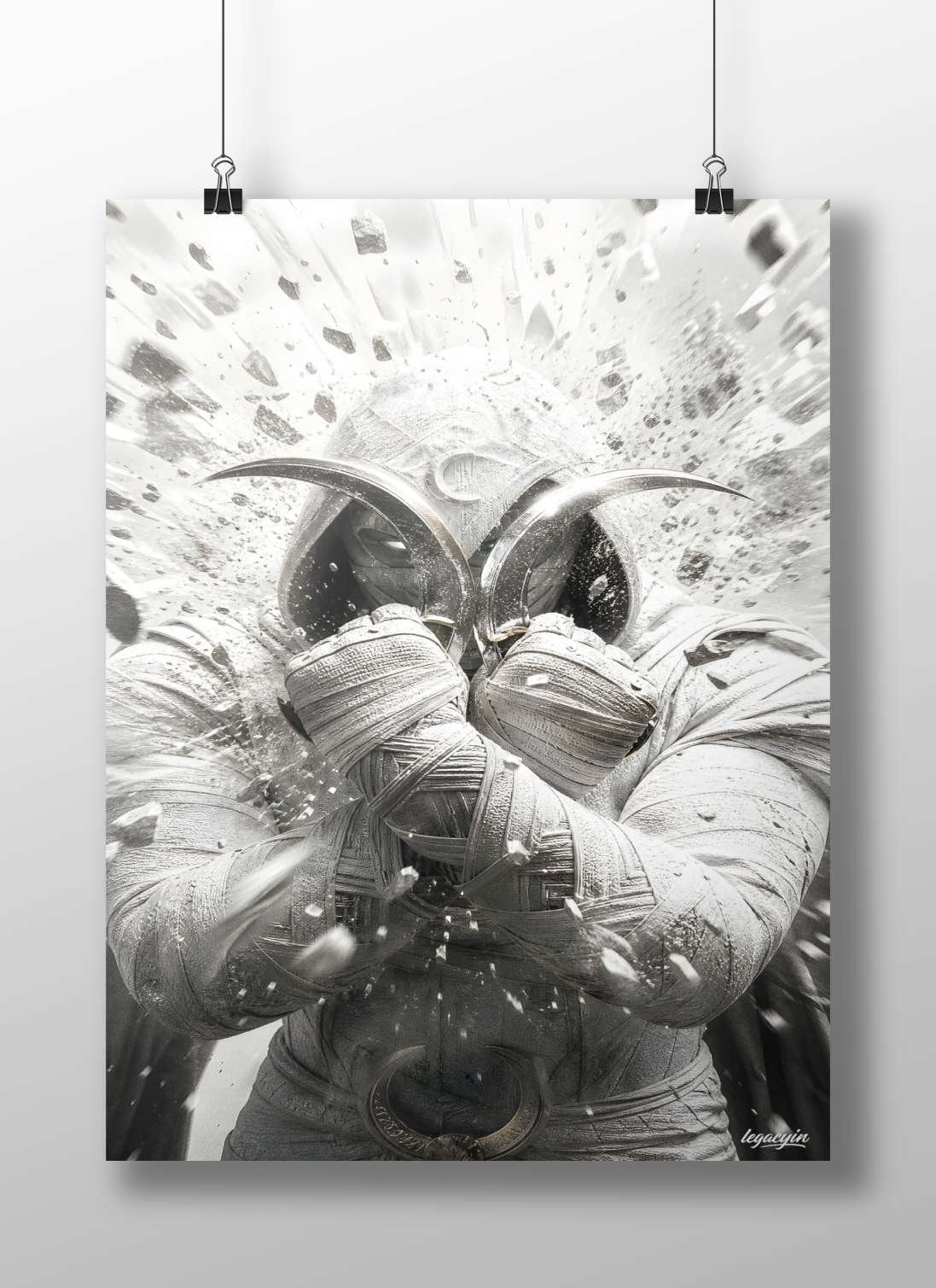 Mortal Kombat character Scorpion Main Subject: Mortal Kombat character Scorpion Matte BoizzBoard rigid print — Superhero