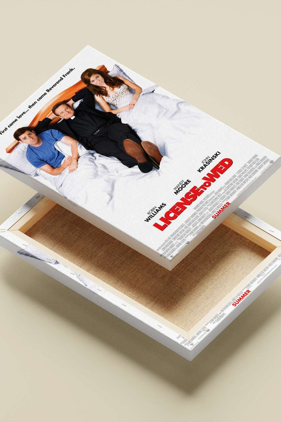 The movie "License to Wed" (2007) starring Robin Williams, Mandy Moore, and John Krasinski. Main Subject: The movie "License