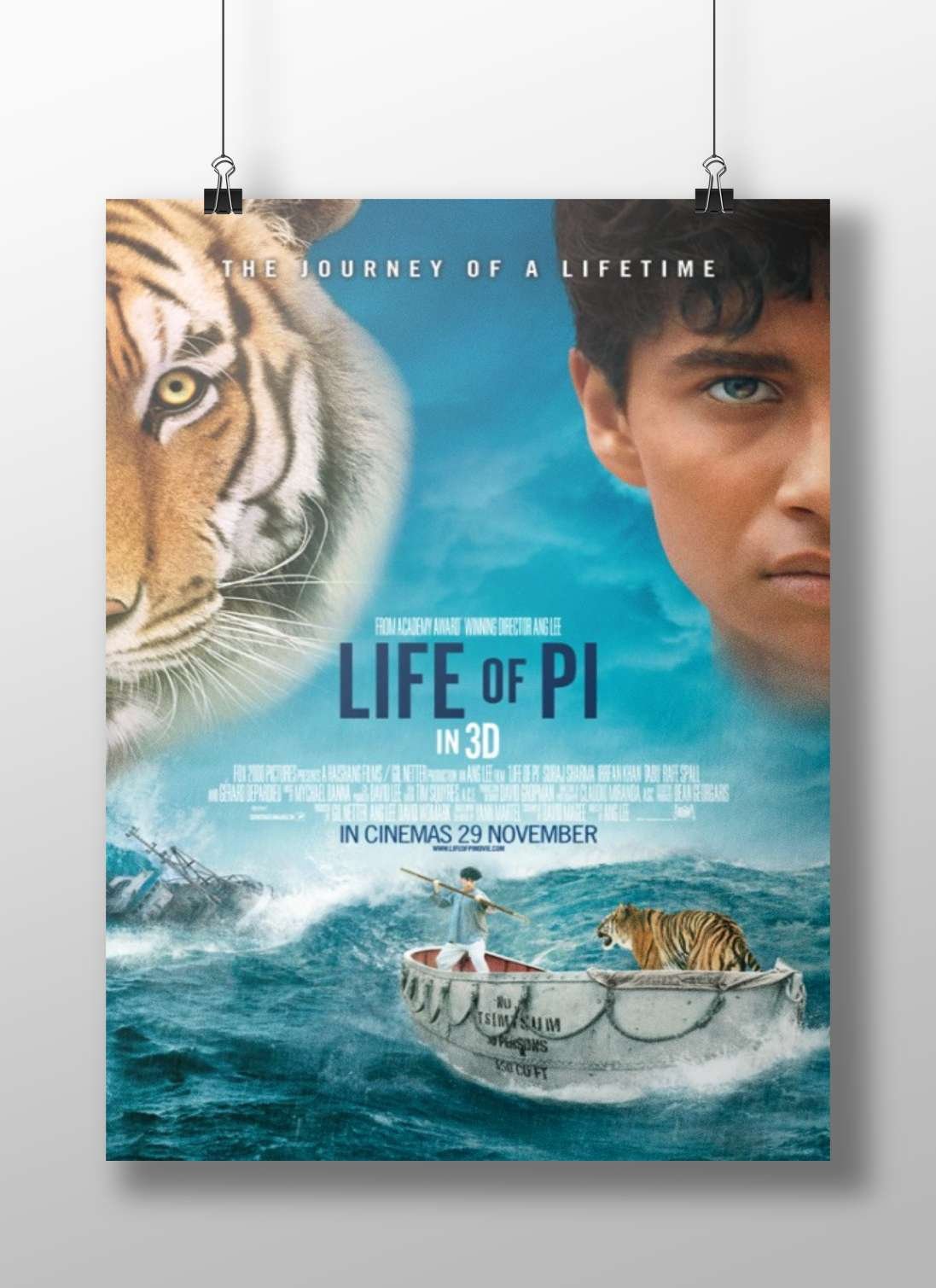 Life of Pi (film) Main Subject: Life of Pi (film) Matte BoizzBoard rigid print — Bollywood wall art India | PosterBoizz