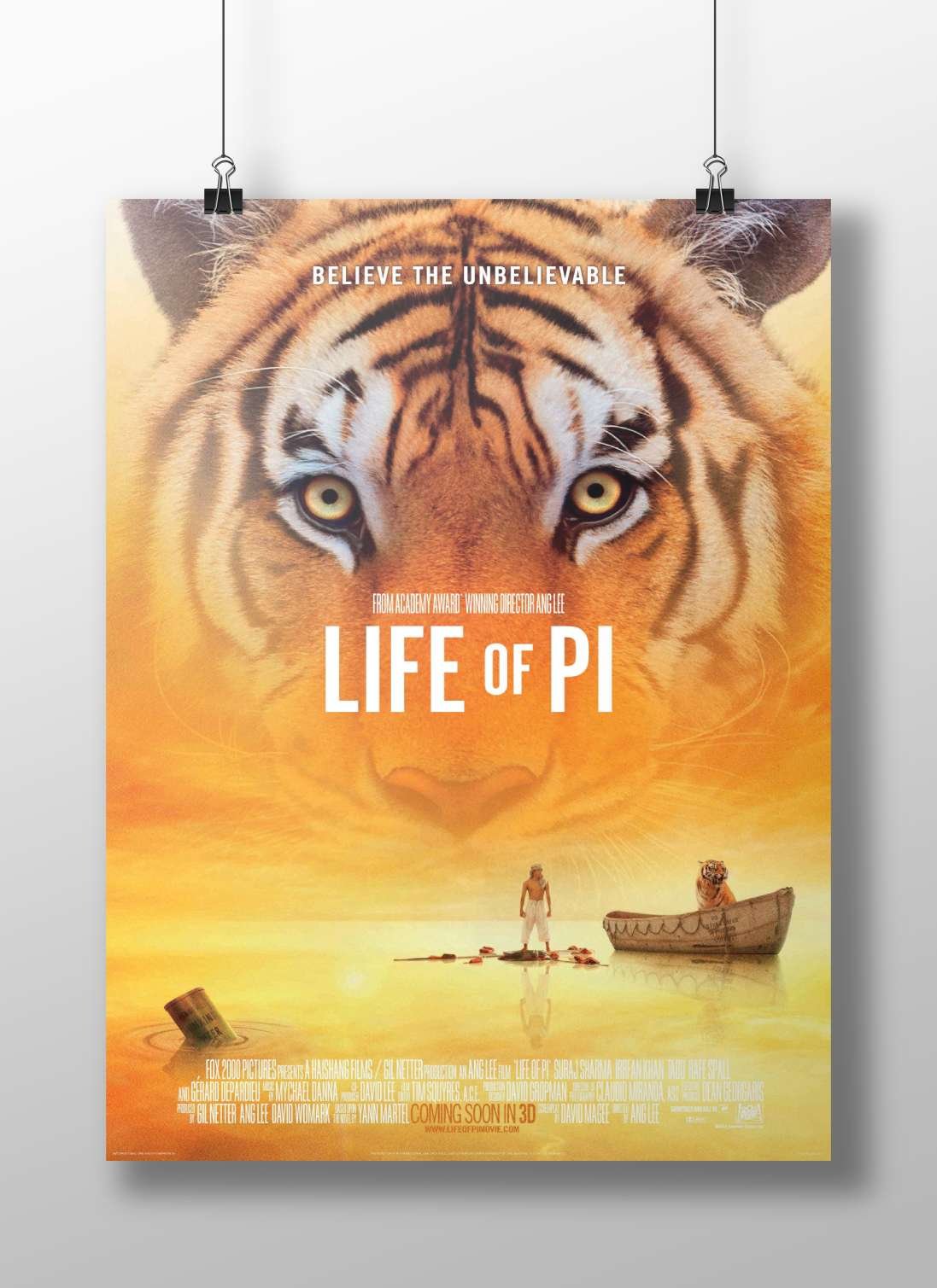 "Life of Pi" (2012 film by Ang Lee) Main Subject: "Life of Pi" (2012 film by Ang Lee) Matte BoizzBoard rigid print —