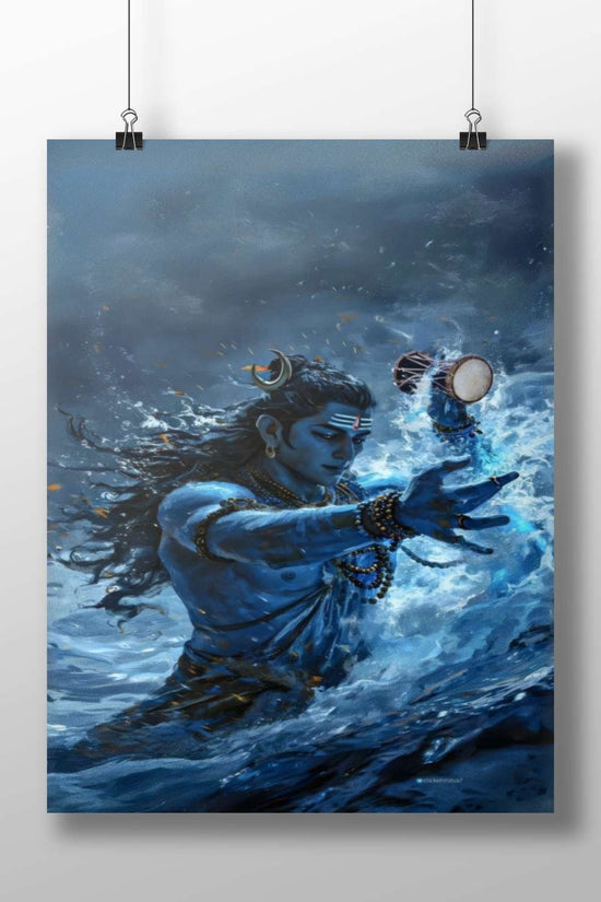 Lord Shiva (Hindu deity) Main Subject: Lord Shiva (Hindu deity) Matte BoizzBoard rigid print — Sanatan wall art India |