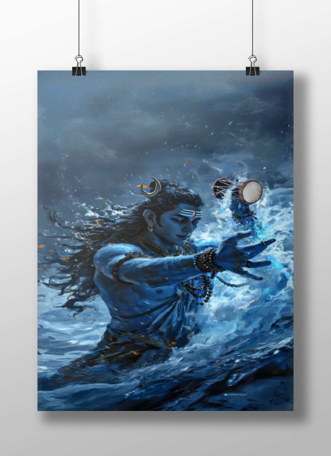Lord Shiva (Hindu deity) Main Subject: Lord Shiva (Hindu deity) Matte BoizzBoard rigid print — Sanatan wall art India |
