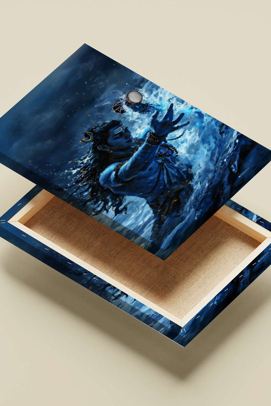 Lord Shiva (Hindu deity) Main Subject: Lord Shiva (Hindu deity) Canvas wall art — Sanatan wall art India | PosterBoizz