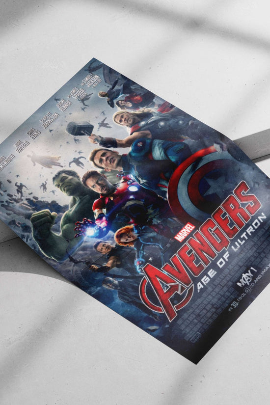 Marvel's "Avengers: Age of Ultron" featuring Tony Stark (Iron Man), Steve Rogers (Captain America), Bruce Banner (Hulk),